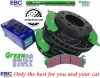 Przednie klocki GreenStuff + NAWIERCANE NACINANE tarcze hamulcowe EBC seria GD Hummer H2